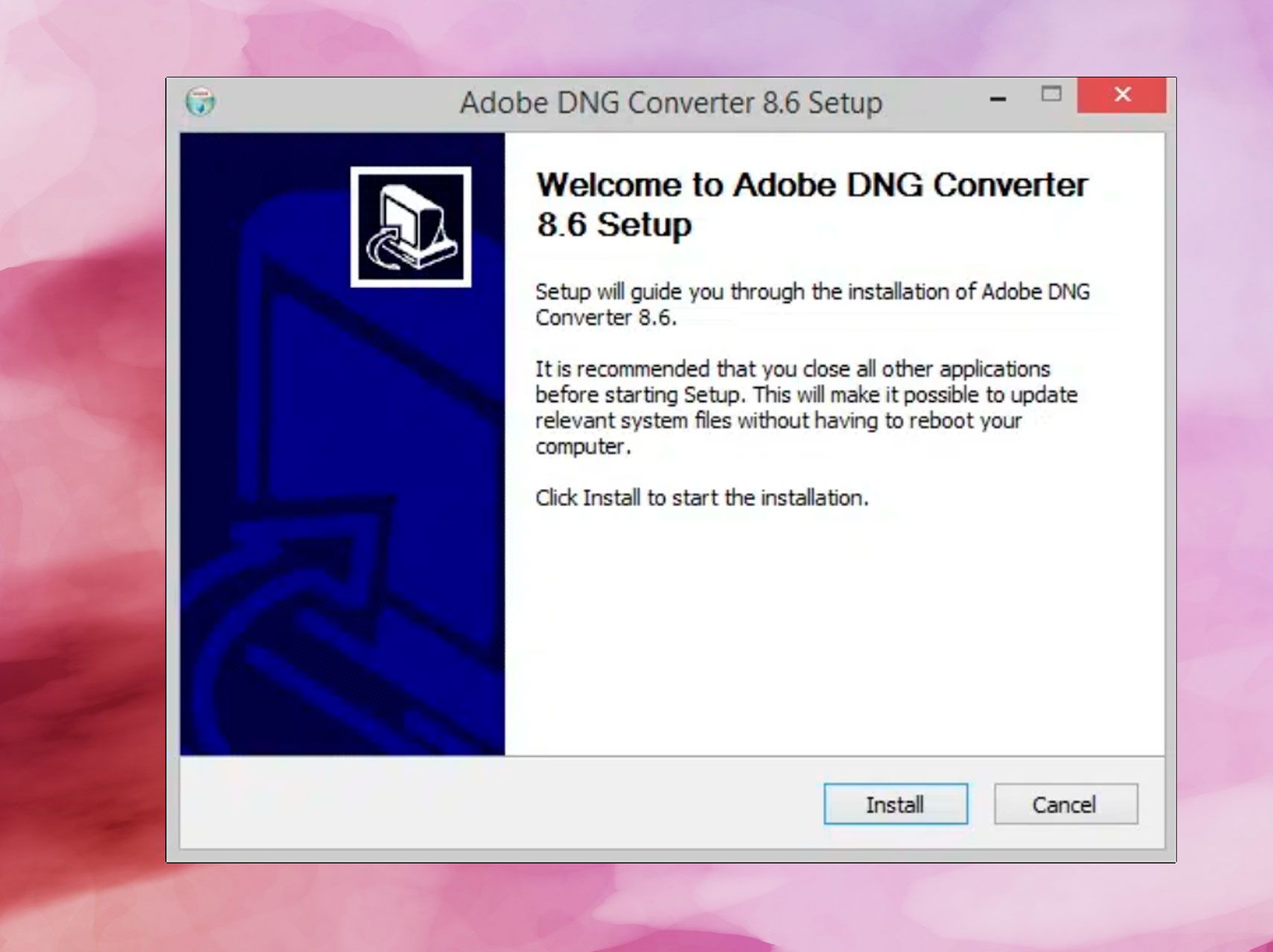 Installer Adobe DNG Converter..