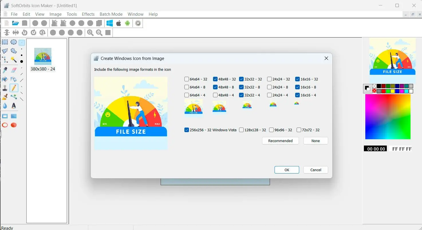 SoftOrbits Icon Maker Skærmbillede.