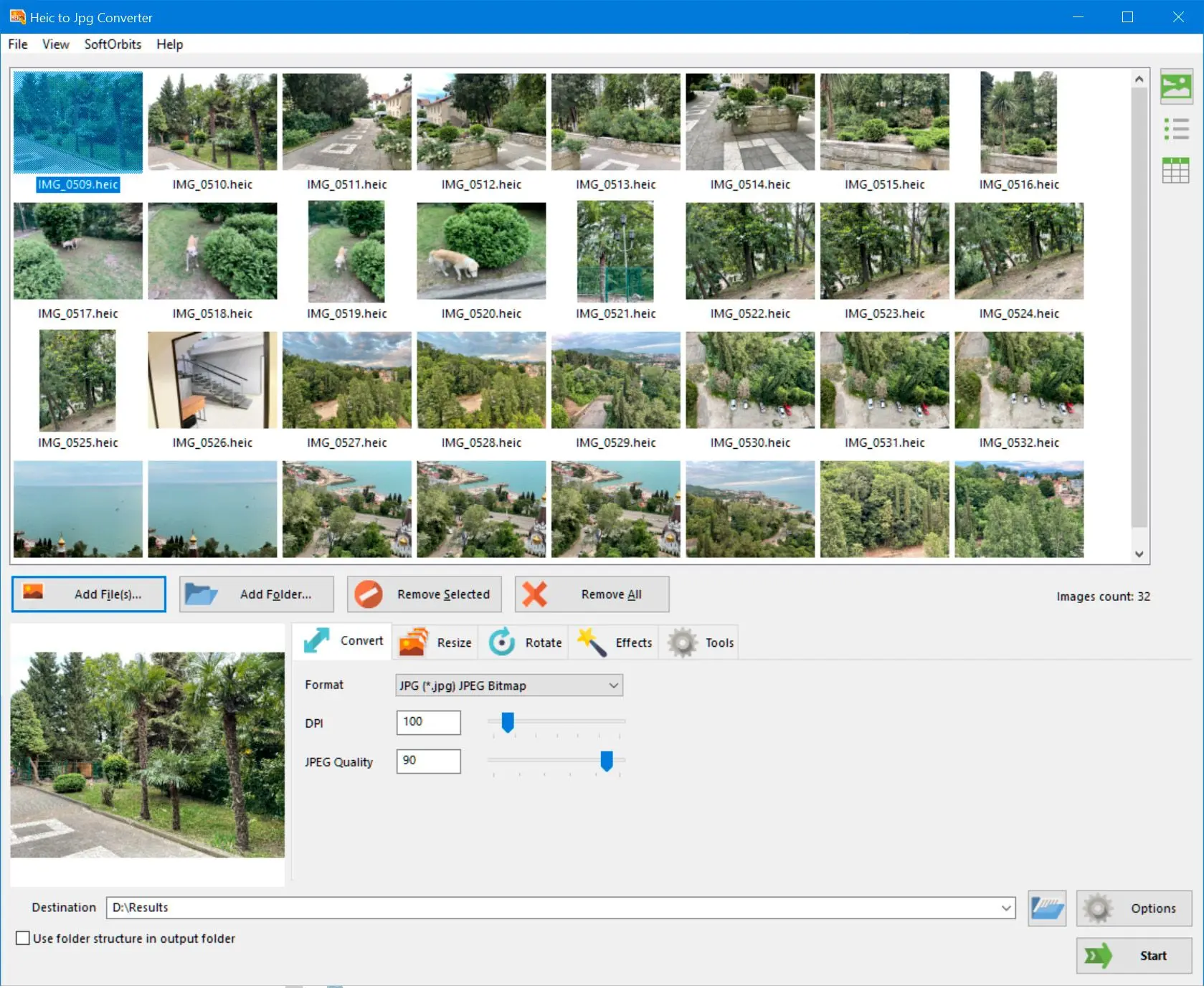 HEIC to JPG Converter Skærmbillede.
