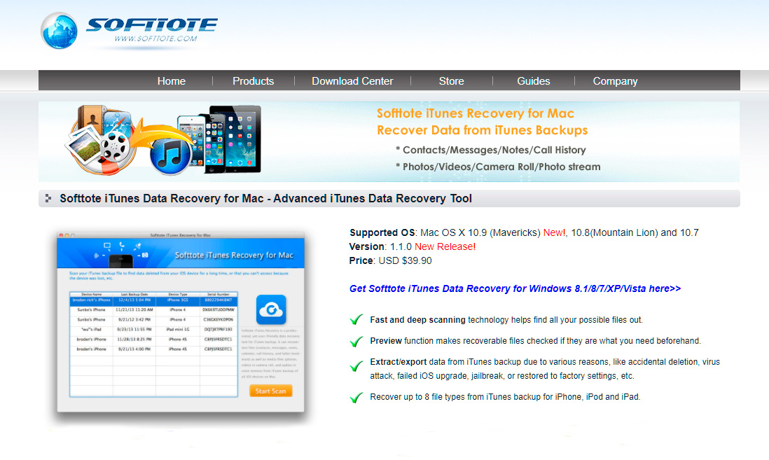 Softtote Mac Data Recovery.