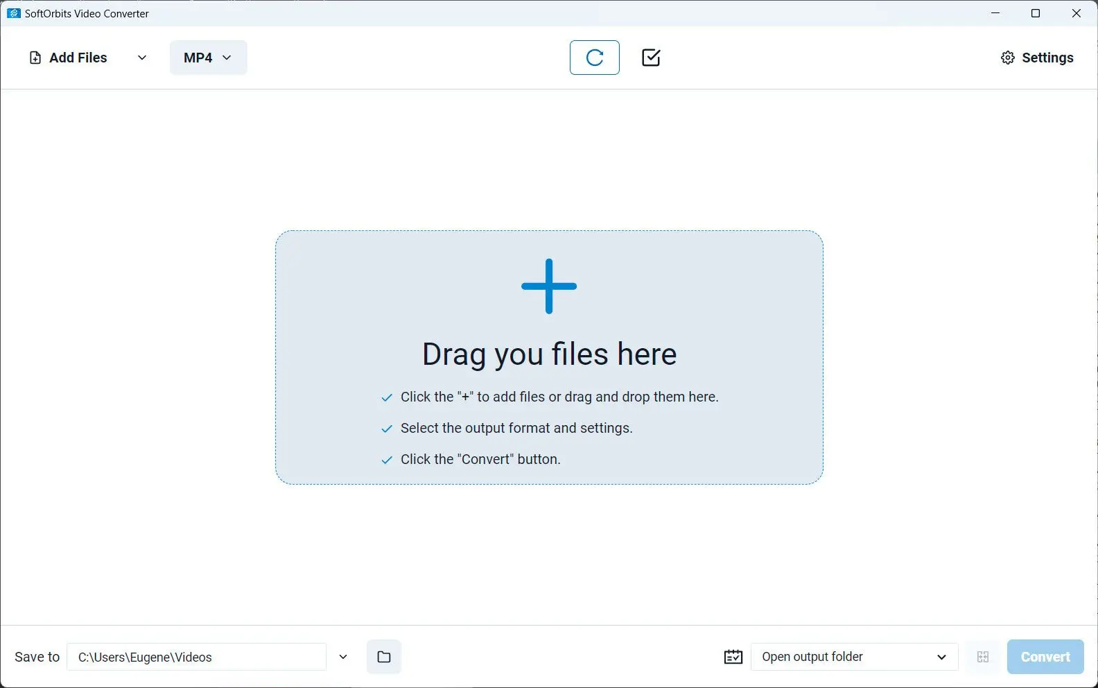 Start softwaren..