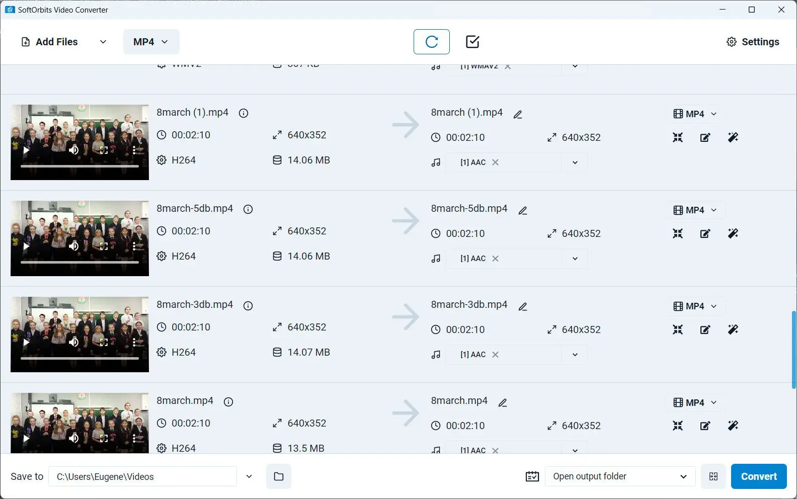 SoftOrbits Video Converter Skærmbillede.