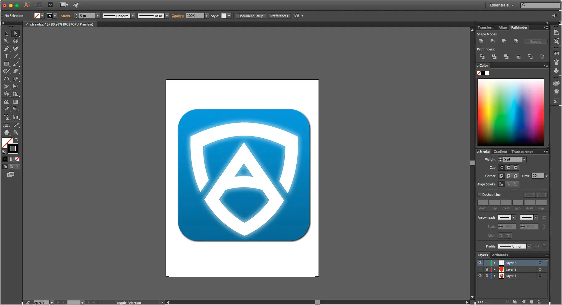 Adobe Illustrator: opret ikon..
