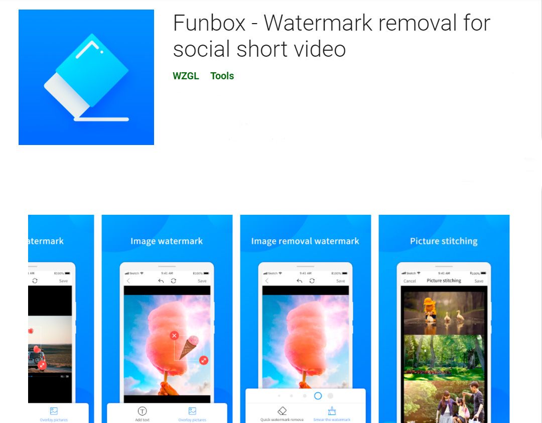 Fjernelse af vandmærke fra Funbox..