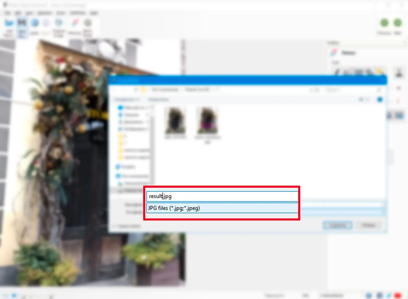 Vælg en destinationsmappe til at gemme resultatet i Photo Stamp Remover programmet..