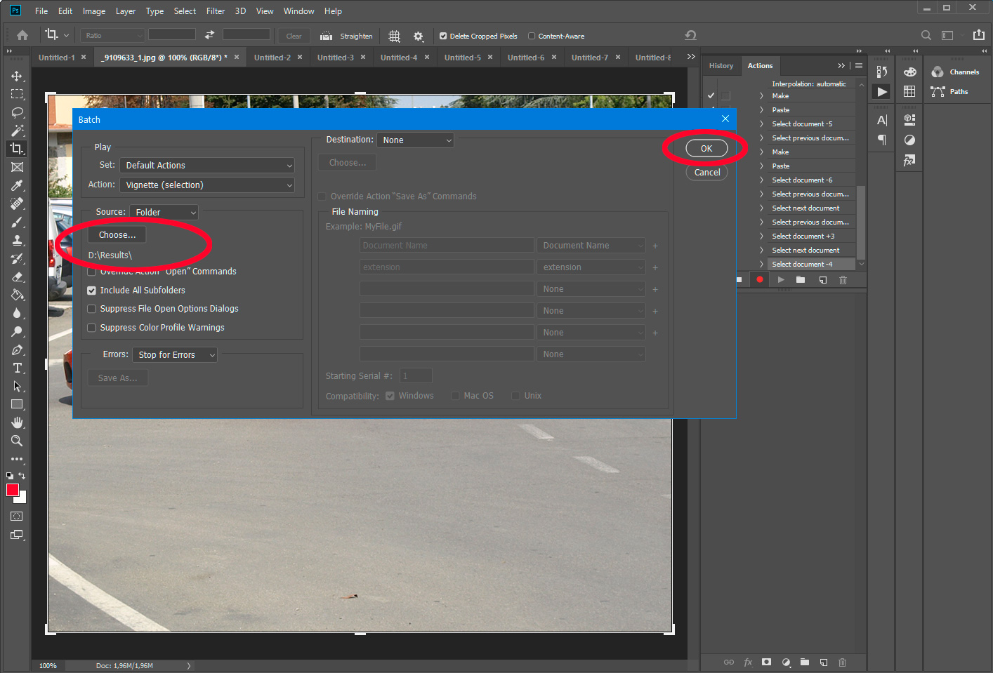 Start billedstørrelsesændring i Photoshop.