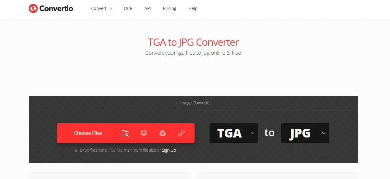Konvertere TGA til JPG gratis..