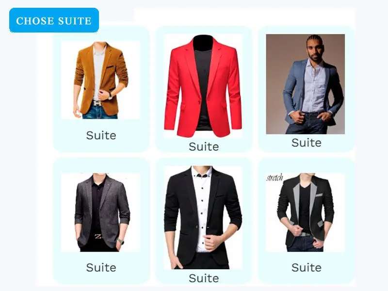 Vælg Dit Jakkesæt eller Din Blazer.
