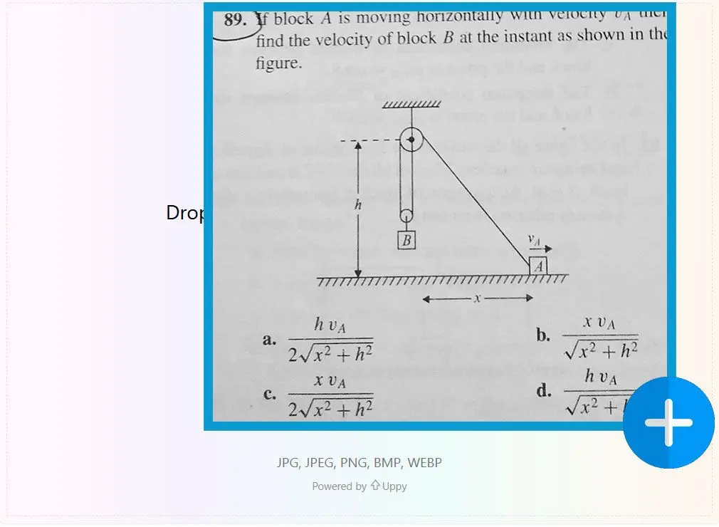 Upload et fysikproblem.