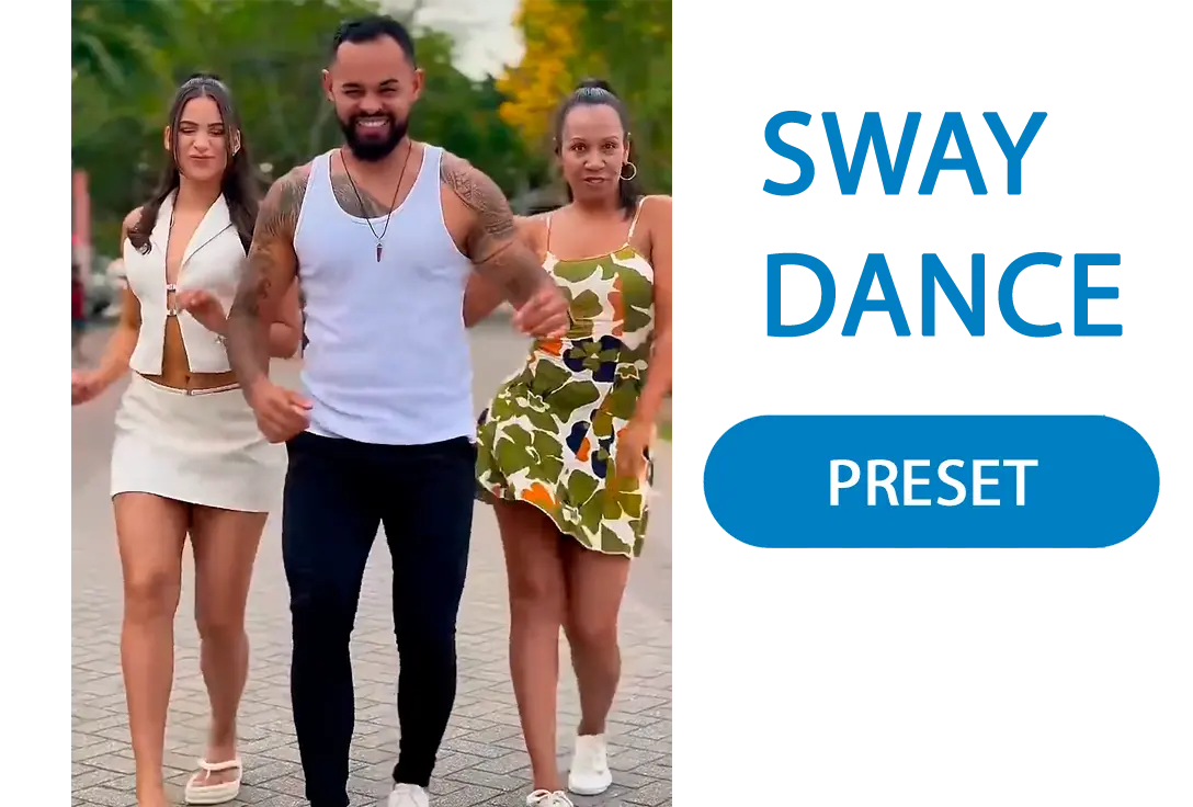 Vælg Sway Dance Effekten.