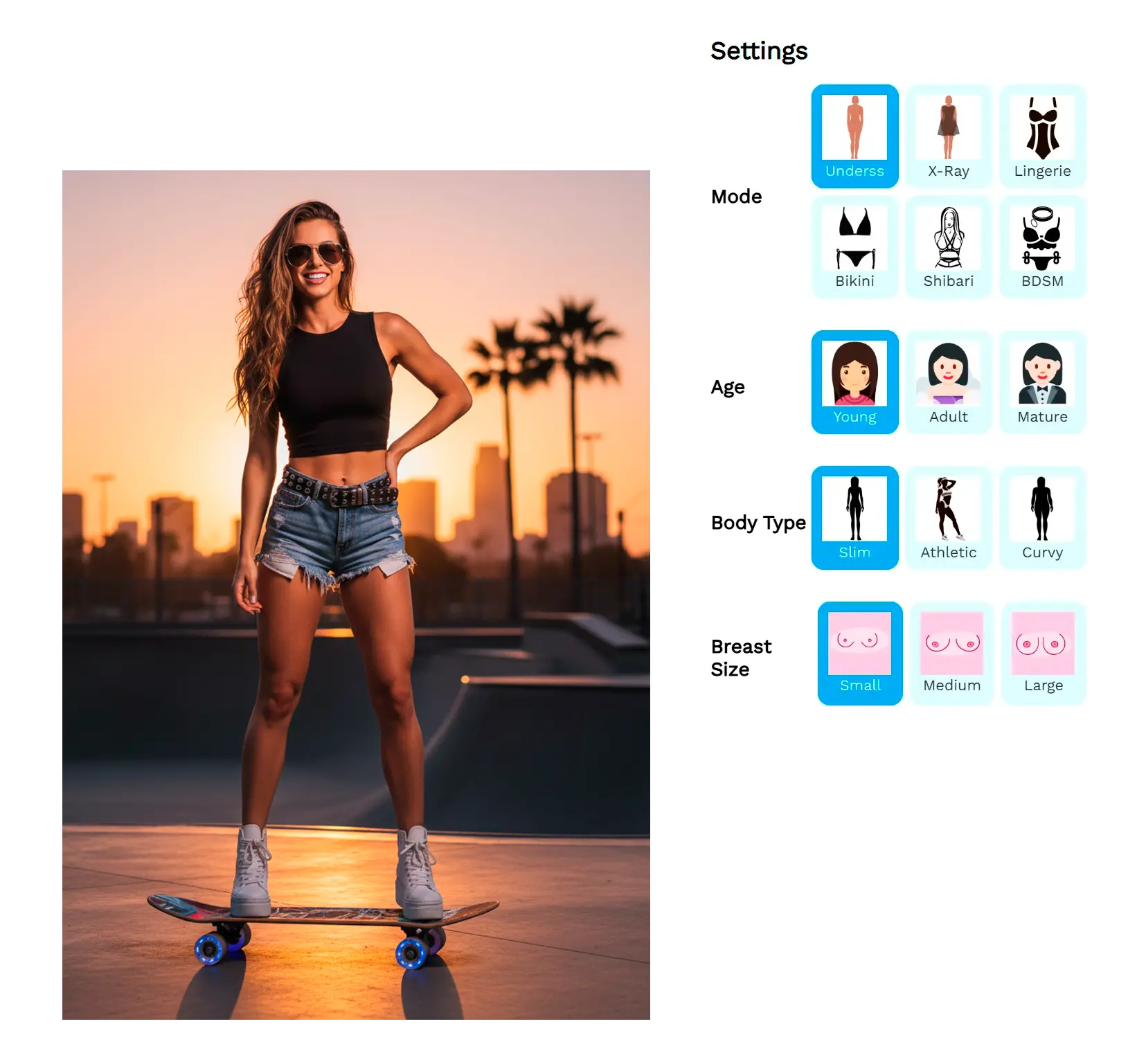 Konfigurer resultatets udseende.