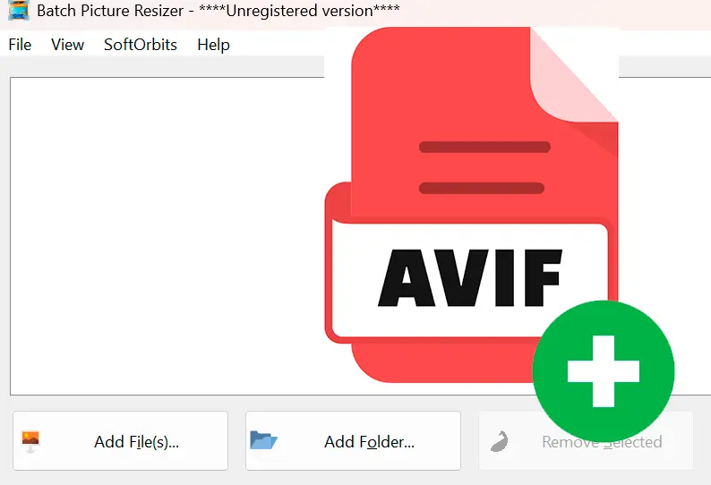 Tilføj dine AVIF-filer.