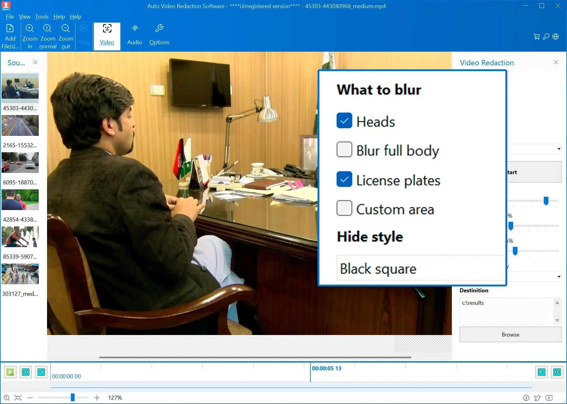 Vælg hvad der skal redigeres.