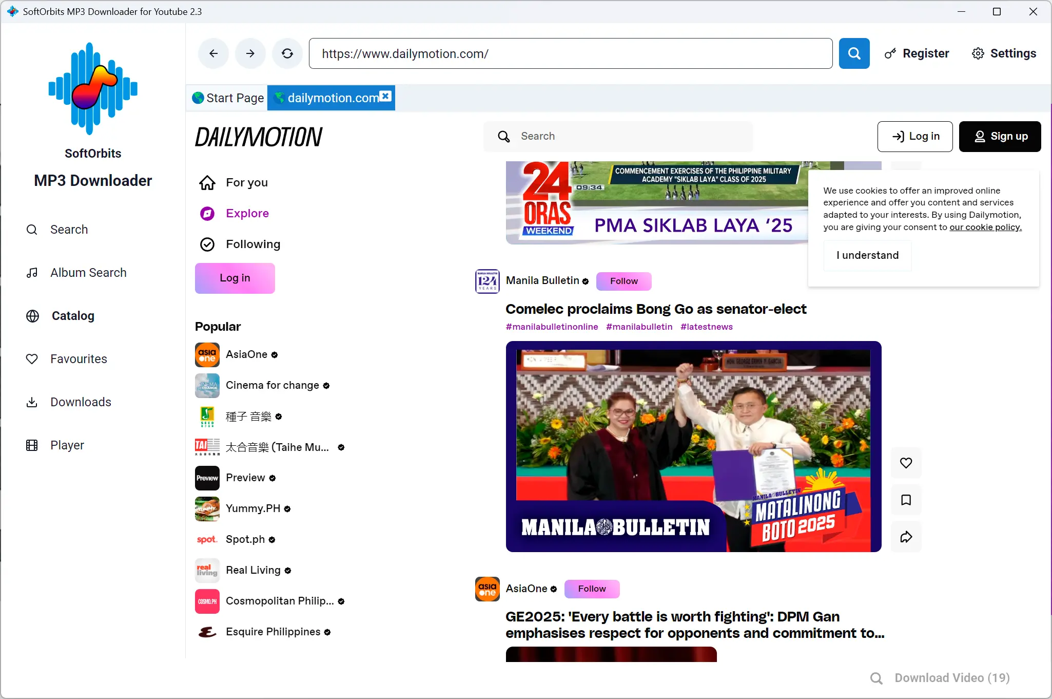 MP3 Downloader for Youtube: Skærmbillede.