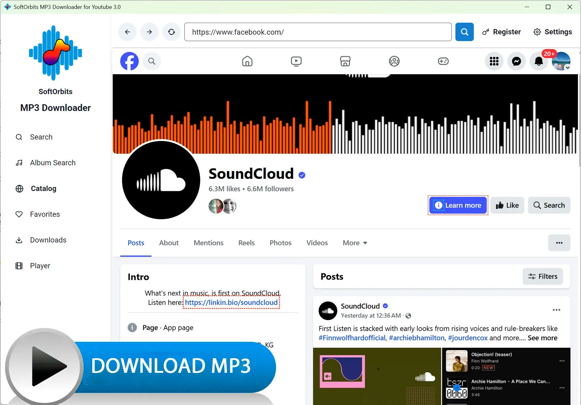MP3 Downloader for Youtube: Skærmbillede.