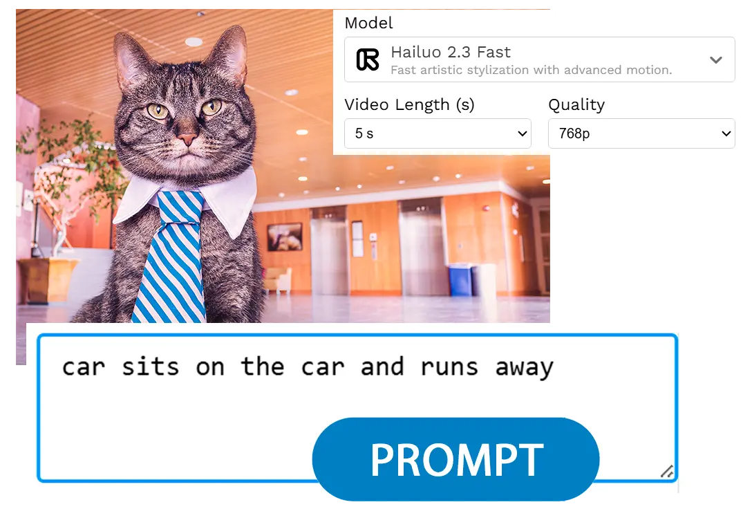 Indtast din prompt og indstillinger.