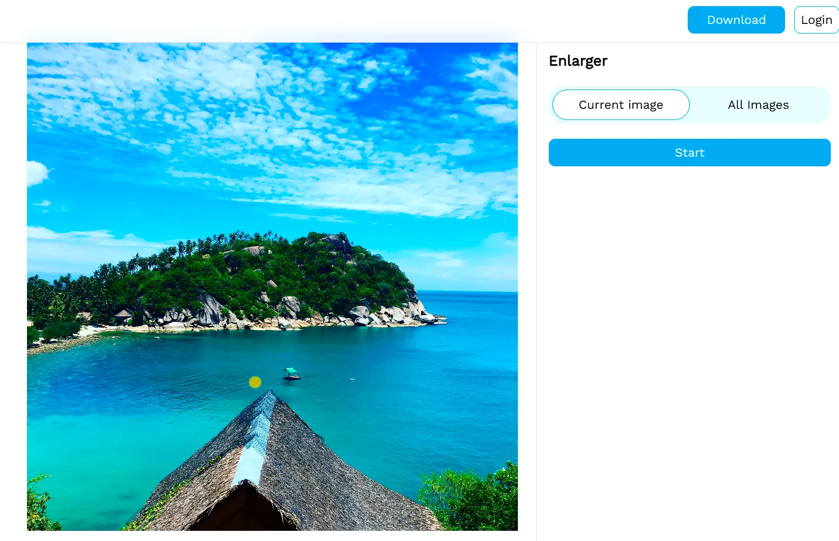 Klik på Upscale Knappen.