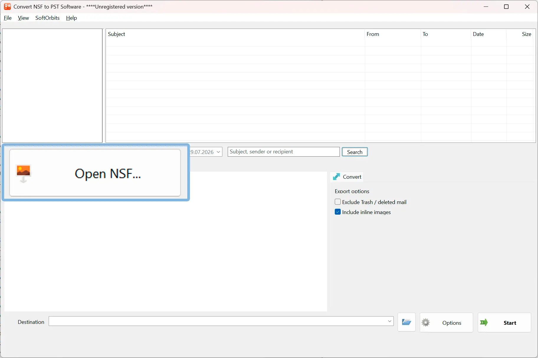 Åbn Lotus Notes databasen.