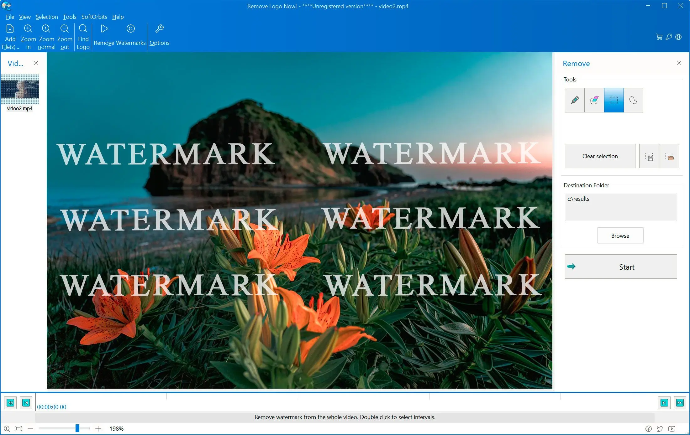 Remove Logo Now: Skærmbillede.