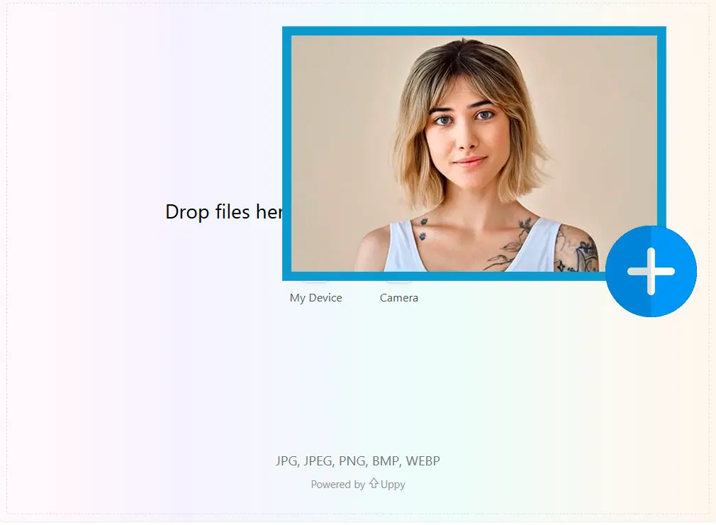 Upload Ansigtsfotoet.