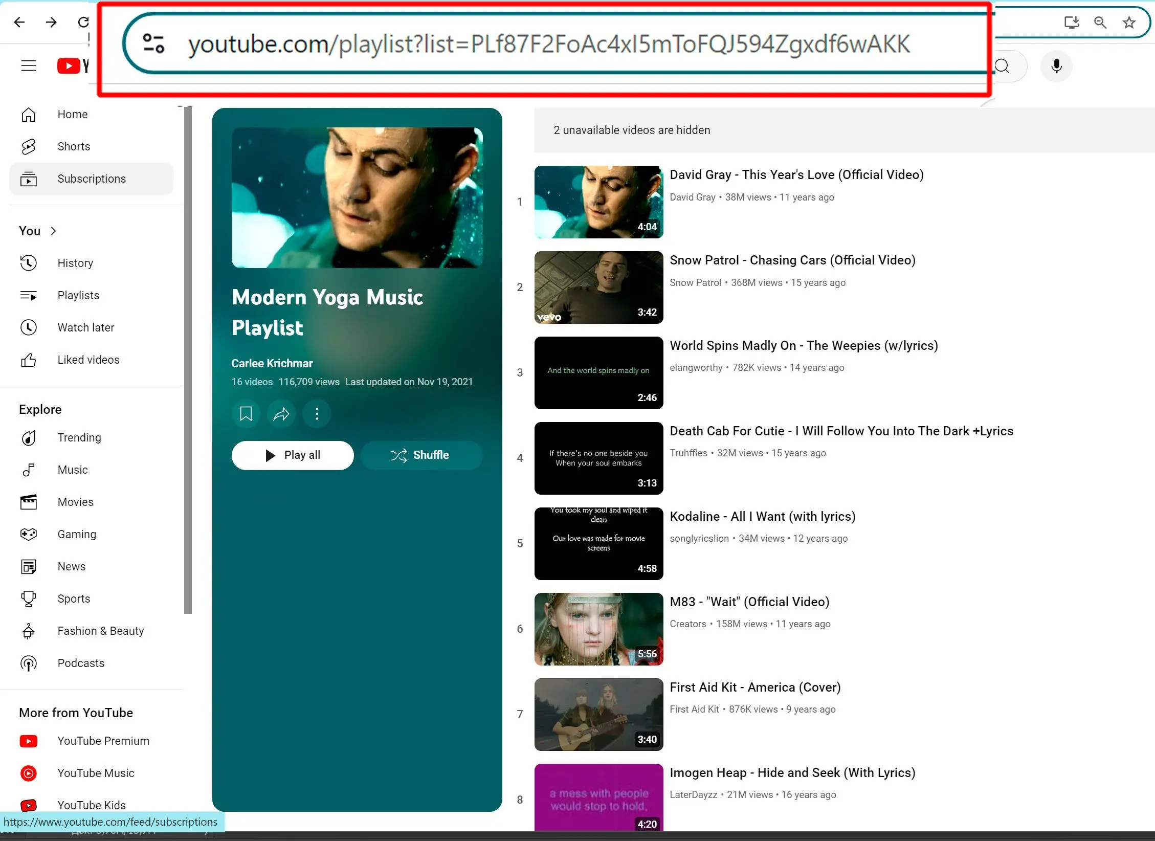 Kopiér Playlist URL