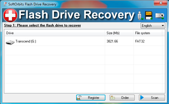 SoftOrbits Flash Drive Recovery Skærmbillede 