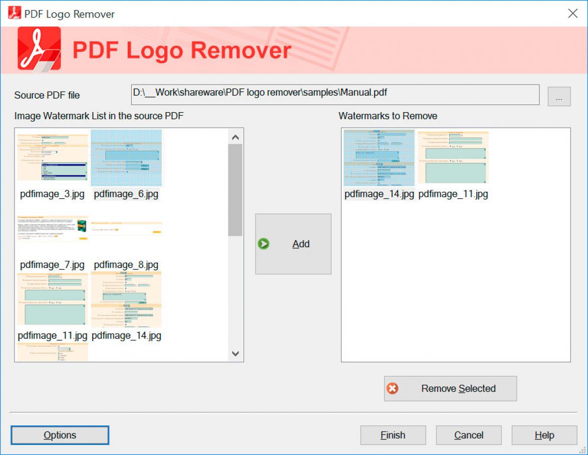 SoftOrbits PDF Logo Remover Skærmbillede.